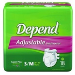 Depend Adjustable Underwear – Super Plus Absorbency – TypeFree Diabetes